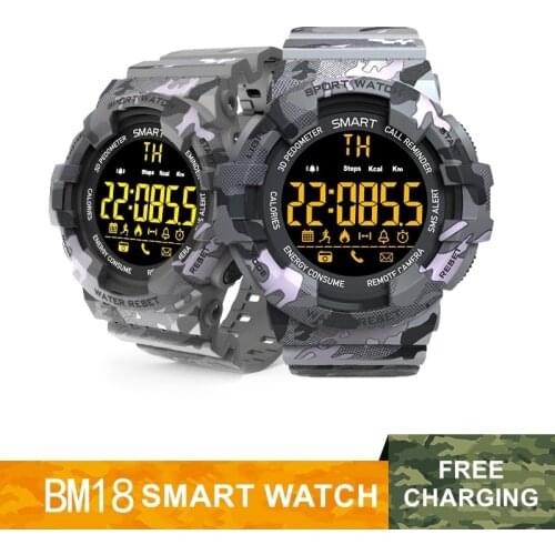 Stylish Men Sport Smart Watch 3D Camouflage Design 5ATM Waterproof Fashion Smartwatch Clock Stopwatch Luminous Dail