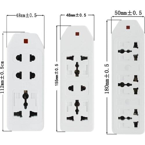 Multiple AC Universal Outlet Power Strip Without Cord DIY Rewirable Electric Socket With indicator 10A 250V 2200W