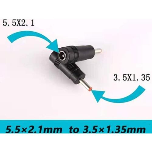1pcs DC 5.5 x 2.1 MM Female Jack Plug Adapter Connectors to 3.5×1.35 MM Male Tips Power Adaptor 5.5 x 2.1 to 3.5×1.35