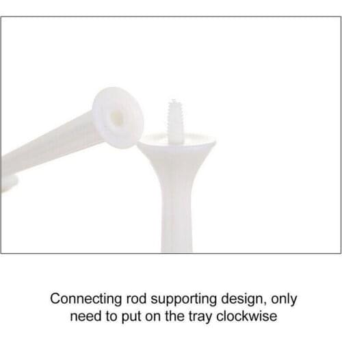 1pc Modern Creative 3 Tier Fruit Cake Plate Multifunctional Snack Removable Platter Hollowed Fruit Tray Out Melon T7V3