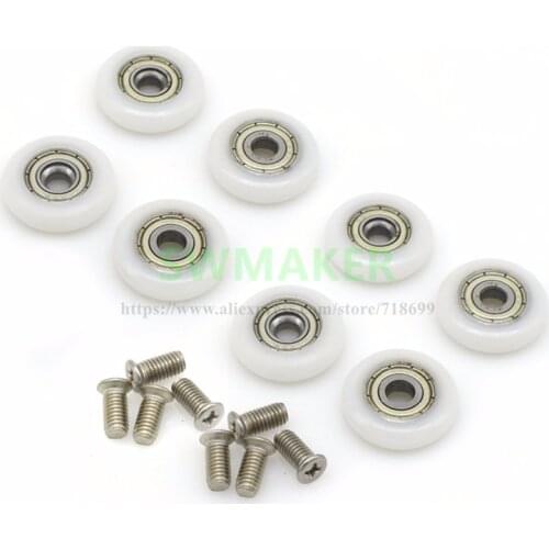 10pcs 19 mm 20mm 23 mm 25 mm 27 mm high quality bearing steel wear-resisting wheel single pulley in shower
