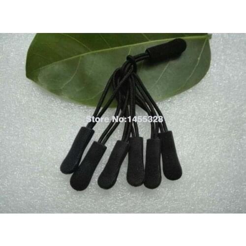 100pcs/lot slip-resistant black silicon zipper puller for apparel luggage bag sportwear free shipping 2015060901