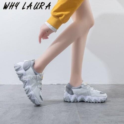 2021 Spring Fall Reflective Platform Shoe Womens Platform Shoe Korean Edition Chunk Ssneaker Mix Color Womens Vulcanized Shoe