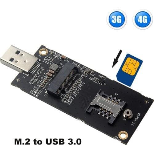 M.2 to USB 3.0 adapter with SIM card slot Key B Transfer card For NGFF M.2 LTE 4G module EM7565 EM7430 EM7345 EM7355 EM7305
