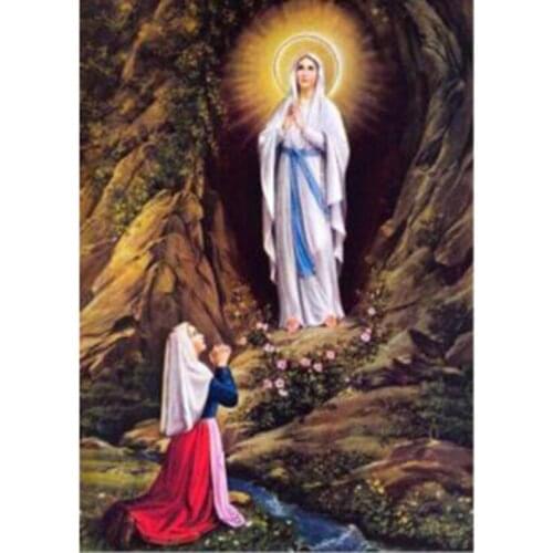 Full Round Drill 5D DIY Diamond Painting Mary Virgin bless Embroidery mosaic rhinestone Cross Stitch Kit Religious GJ716