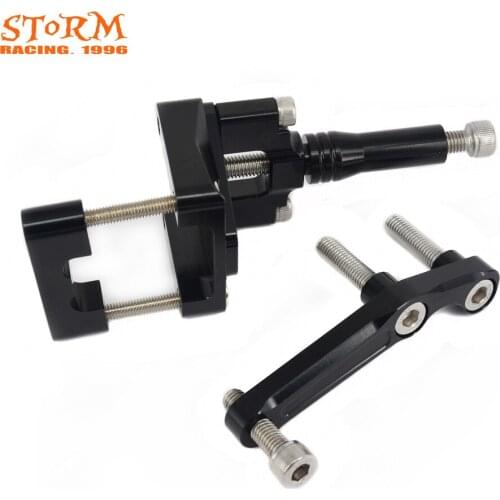 Aluminum Steering Damper Stabilizer Mounting Bracket Adapter Set For Kawasaki Ninja 300 Ninja300 2013 2014 2015 2016