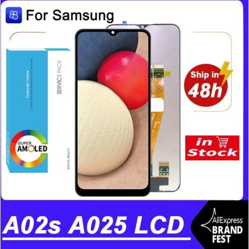 100% Original 6.5'' PLS IPS Display For Samsung Galaxy A02s A025M A025F/DS A025G/DS A025M Full LCD Touch Screen Repair Parts