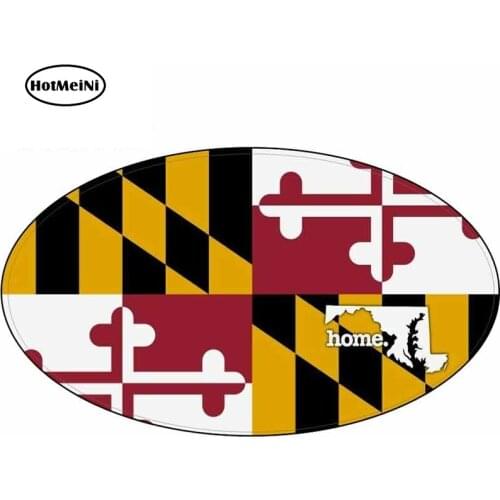 HotMeiNi 13cm x 7.7cm for Maryland MD Home Personality Creative Stickers Vinyl Car Wrap Bumper Decal Custom Printing Decor