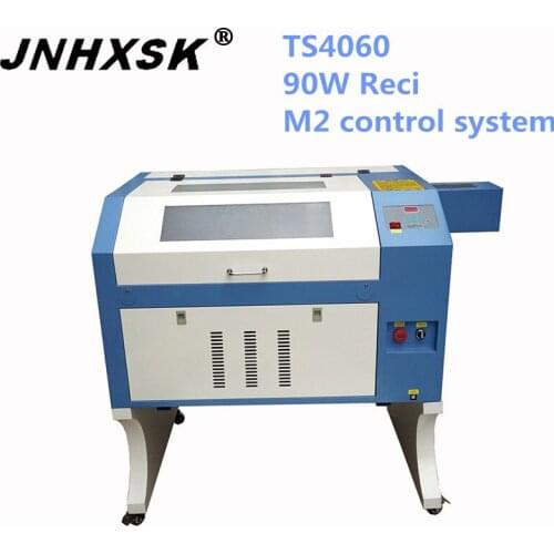 JNHXSK 90W Reci laser tube TS4060 400x600mm laser engraver and cutter machine desktop DIY Logo up down honeycomb CNC CO2 glasses