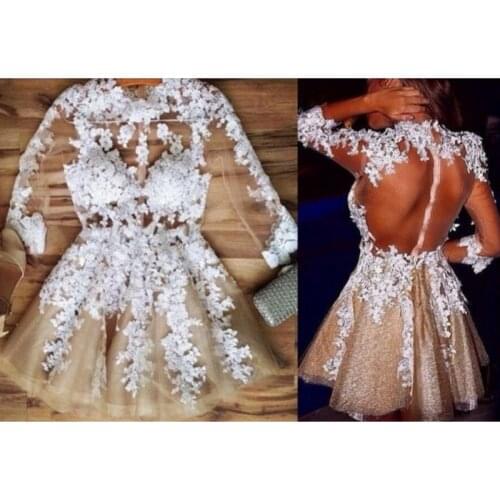 Prom Cocktail Homecoming Evening Dresses 2020 Womans Party Night Celebrity Dresses Plus Size Short Dubai Arabic Formal Dress