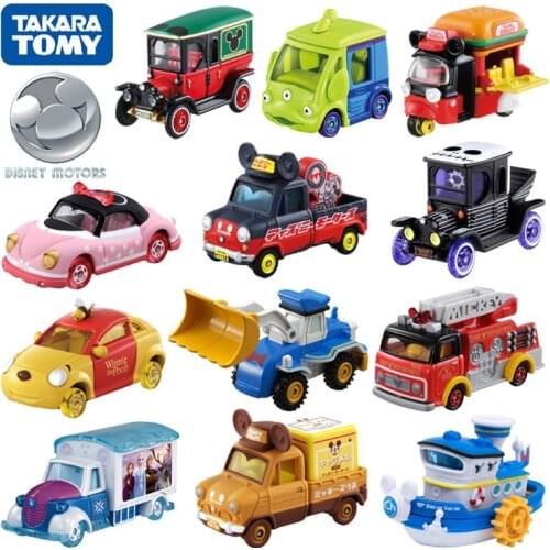 TOMY Tomica Alloy Cars Model Anime Toy Story Woody Mickey Minnie Discast Metal Model Vehicles DM Series Mini Car Toy Collection