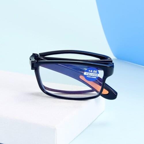 Hot Fashion Design anti blue light Reading Glasses Men Women Folding Small Glasses Frame Black Glasses Presbyopic glasses