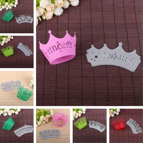 New Design Cupcake Wrapper Metal Cutting Dies Stencils for DIY Scrapbooking Paper Album Cake Decorative Craft Scrapbook Die Cuts