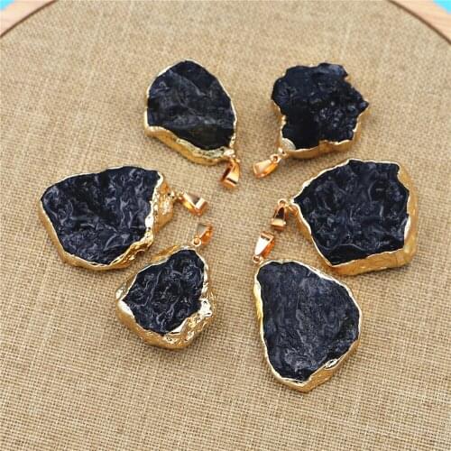 Wholesale Natural Black Tourmaline Tourmaline Repair Ore Can Be Used Charm Pendant for Diy Jewelry Making Necklace Accessories