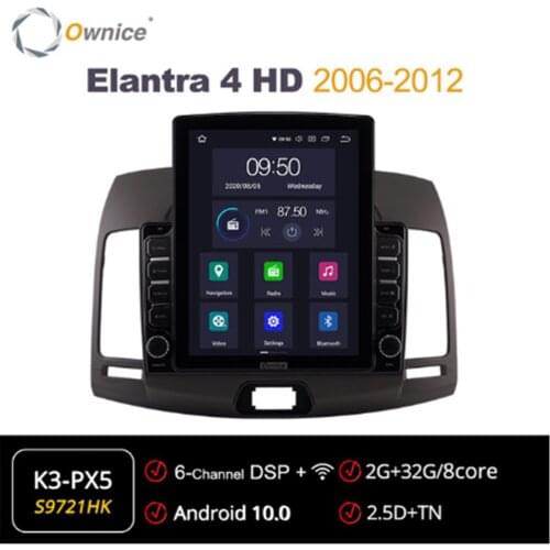 Ownice Octa 8 Core Android 10.0 Car Radio forHyundai Elantra 4 HD 2006 2007 2008 2009 GPS Multimedia Stereo Player Tesla Style