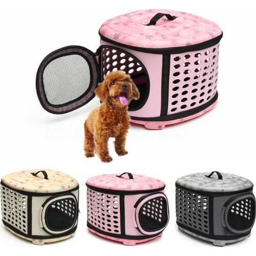 Pet Dog Cat Carrier Side Foldable Travel Tote Shoulder Bag Portable Cage Kennel For Outdoor Travel Ped Dog Carrier