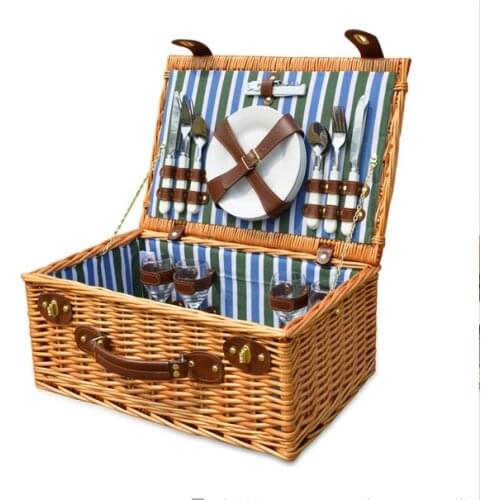 Wicker Basket Wicker Camping Picnic Basket is suing Willow Picnic Baskets checking Picnic Basket Set for 4 persons Picnic Party