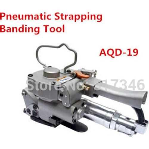 Pneumatic Plastic Strapping Banding Tool PET/PP AQD-19 width13-19mm carton firction packing machine