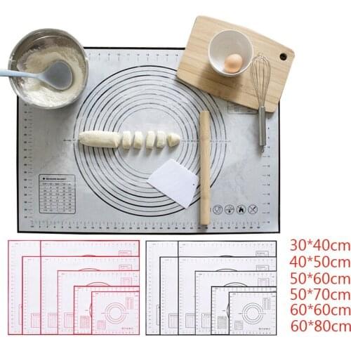 Kneading Pad Non Stick Silicone Baking Mat with Scale Kneading Dough Mat Pizza Dough Maker Bakeware Pastry Sheet Oven Liner