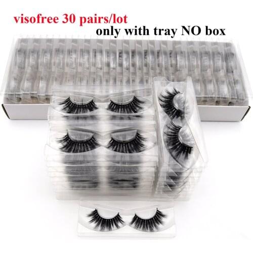 30Pairs Visofree Eyelashes 3D Mink Hair False Eyelashes Vegan Cruelty Free Natural Thick Long Eye Lashes Makeup Beauty Extension