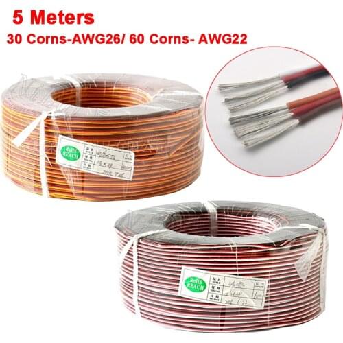 5 Meters Servo extension cable 22/26AWG wire extended wiring 30/60 cores cord lead for RC helicopter drone cars