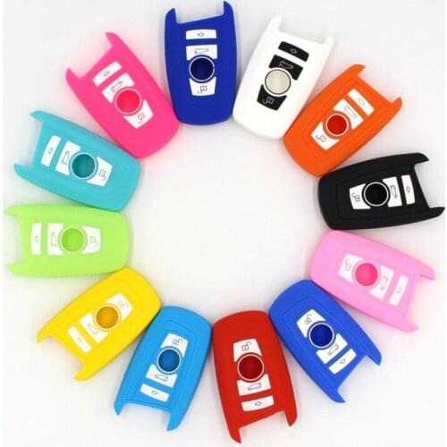 Silicone Key Fob Cover Case Protect Skin Hood for BMW F10 F20 F30 Z4 X1 M1 M2 M3 E90 1 2 3 5 7 SERIES Remote Keyless