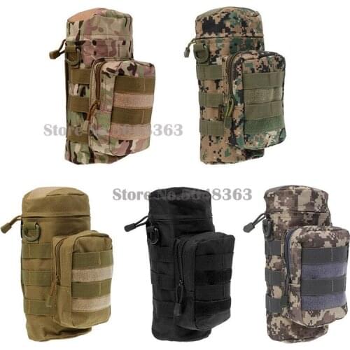 Camping Sports Water Bag Outdoor Tactical Military Molle System Bottle Bag Hunting Climbing Hiking Kettle Pouch Holder