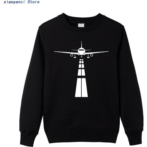 Pilot Airplane sweatshirts Men winter autumn pullovers Eat Sleep Fly Repeat Vintage Cotton Black hoodies