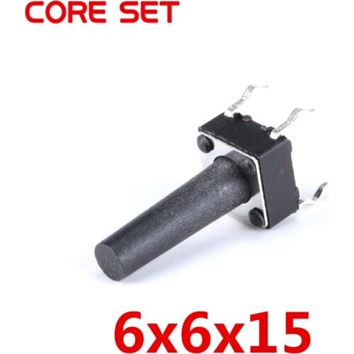 100PCS/Lot 6x6x15MM 4PIN Tactile Tact Micro Switch Touch Button Self-reset Button 6*6*15mm keys button DIP