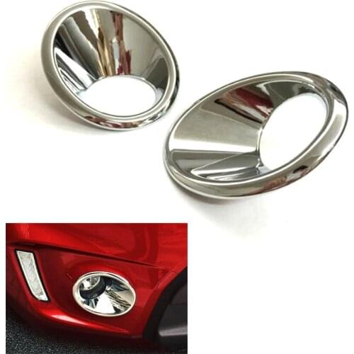 YAQUICKA 2Pcs Chrome ABS Car Front Fog Light Lamp Foglights Cover Trim Styling Sticker Fit for Suzuki Vitara 2016 Car-covers