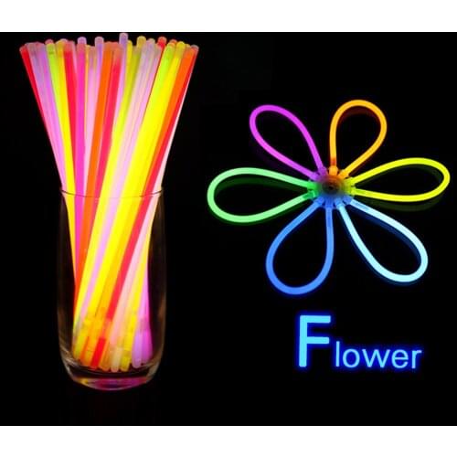 100pcs 8inch Mix Color Glow Stick Safe Light Stick Necklace Bracelets Fluorescent for Event Festive Party Supplies Concert Decor