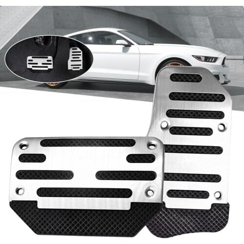 2Pcs Car Gas Foot Rest Modified Aluminum Alloy Pedals Non-slip Wear Resistance Auto Interior Accessories Brake Pads Decoration