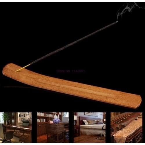 200pcs Elegant Natural Plain Wooden Incense Burner Stick Ash Catcher Holder Incense Ash Board Aromatherapy Home Decor
