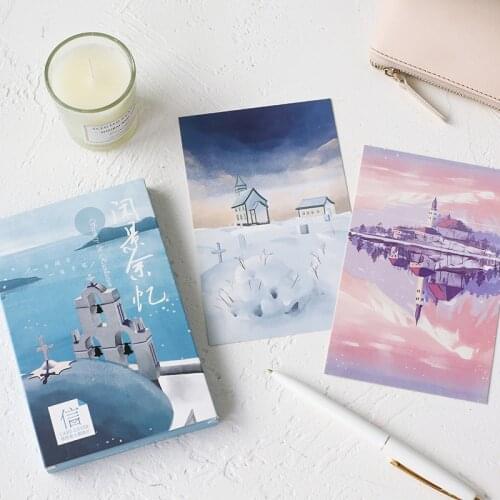 30 Pcs/Set Creative Scenery Recollection Postcard /Greeting Card/Message Card/Christmas And New Year Gift