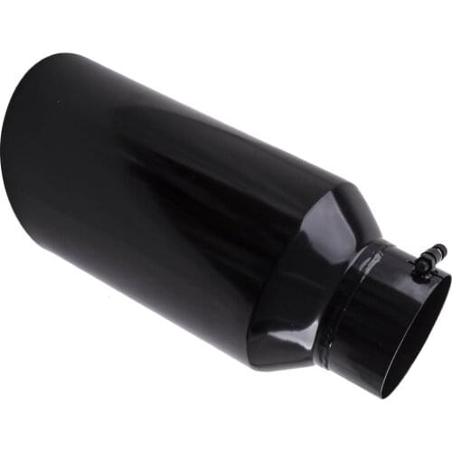 5 inch Inlet 8" Outlet 18" Long Rolled End Angle Cut Exhaust Tip Tail Pipe