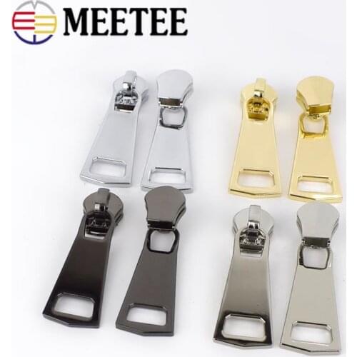 5Pcs Zipper Sliders For 8# Metal Zippers Clothes Zipper Head Zip Repair Kits Replacement Zip Slider Tools DIY Sewing Accessories