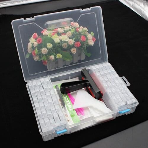 5d Diamond Painting Tools Kit Transparent Plastic Storage Box Jewelry Diamond Embroidery Cross Stitch Tools Gift