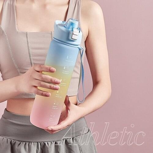 1100ml Fashion Tritan Material Water Bottle Color Change Design Large Capacity Sports Plastic Drinking Bottles Eco-Friendly