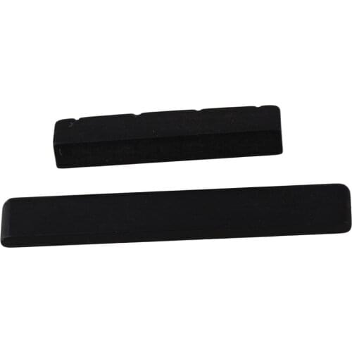 Brand new Ebony Saddle with Nut For 4 String ukulele Guitar black