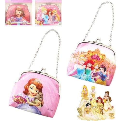Disney princess cartoon children Coin Elsa Purse Frozen card package mini bag Storage key earphone boy girl Portable clutch bag
