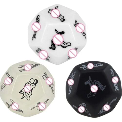 Sex Toys For Couple 12 Sides Luminous Eroticos Dice Adult Games Accessoires Sexuels Humour Gambling Bar Cosplay Jeux Pour Adulte