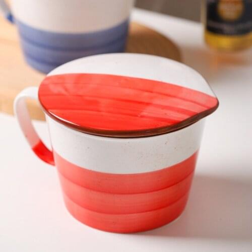 MUZITY Ceramic Snack Bowl Porcelain Noodle Bowl with Lid Big Mug for Party or Restaurant Christmas Gift