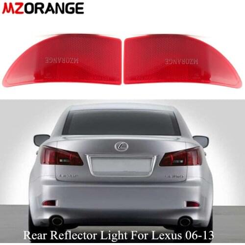 2PCs Red Rear Bumper For Lexus IS250 IS300 IS350 GSE20 2006-2013 Lamp Reflector Light Tail Brake Stop Warning Without Bulb