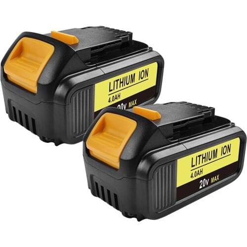 BATTOOL 2 Pcs 4000mAh 20V MAX Lithium-Ion Replacement Battery for Dewalt DCB200 Battery DCB204 DCB101 DCF885