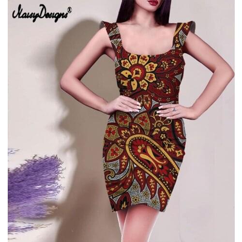 Noisydesigns Women Dresses Free Shipping Lady 3XL 4XL Golden Europe And America Floral Printed Girls Maxi Party Ropa Vestido