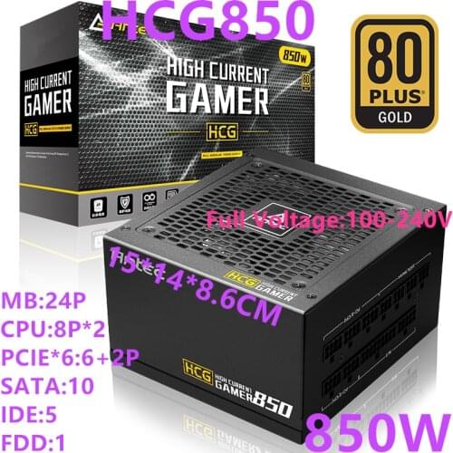 New PSU For Antec Brand ATX 2080Ti Full Module 80plus Gold Game Mute Power Supply 850W Power Supply HCG850