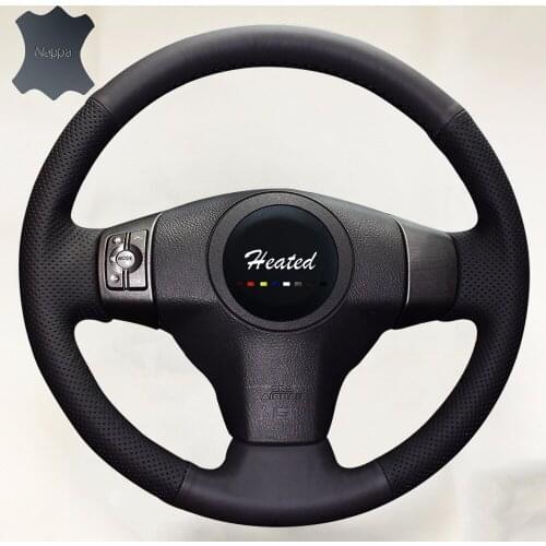 Hand Sewing Nappa Leather Steering Wheel Cover for Toyota Yaris Vios RAV4 2006-2009 Scion XB 2008 braid on the steering wheel