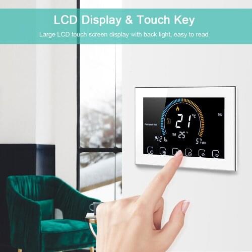 Switchable Wi-Fi Smart Programmable Thermostat Voice APP Control Backlight LCD Water/ Gas Boiler Heating Thermoregulator