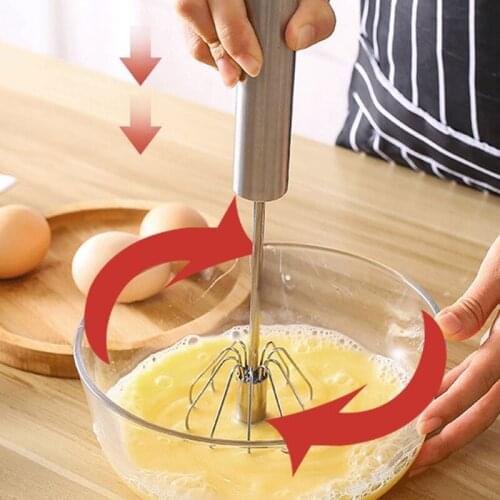 Semi-Automatic Egg Beater Stainless Steel Hand Mixers for Blending Whisking Beating Kitchen Utensil Hot Kitchen Tools