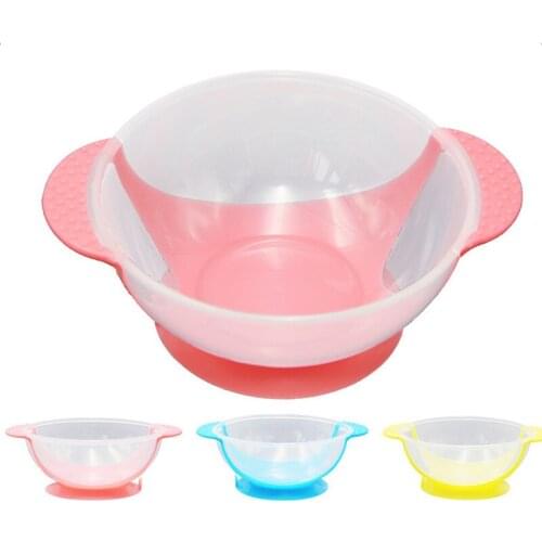 Infant Baby Child Child feeding Training Bowl Cartoon Binaural Baby Feeding Tableware Children Plate Suction Cup Bowl